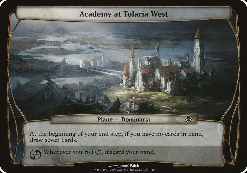 Academy at Tolaria West (Planechase) trading card from Oversize Cards Academy at Tolaria West (Planechase) - Oversize Cards Magic: The Gathering trading card