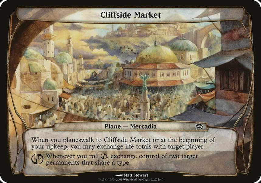 Cliffside Market (Planechase) trading card from Oversize Cards Cliffside Market (Planechase) - Oversize Cards Magic: The Gathering trading card