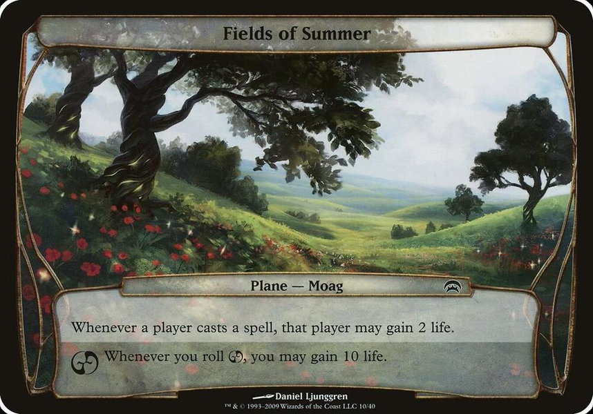 Fields of Summer (Planechase) trading card from Oversize Cards Fields of Summer (Planechase) - Oversize Cards Magic: The Gathering trading card