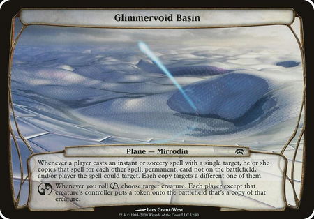 Glimmervoid Basin (Planechase) - Oversize Cards Magic: The Gathering trading card