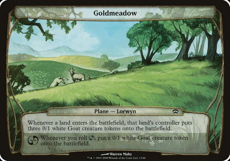 Goldmeadow (Planechase) - Oversize Cards Magic: The Gathering trading card