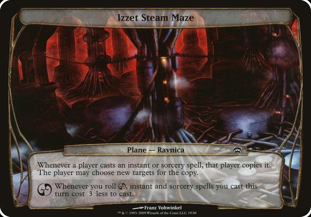 Izzet Steam Maze (Planechase) trading card from Oversize Cards Izzet Steam Maze (Planechase) - Oversize Cards Magic: The Gathering trading card
