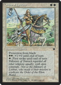 Order of Leitbur (Wackwitz) (Facing Right) - Fallen Empires (FEM) #16a - Common Magic: The Gathering Trading Card
