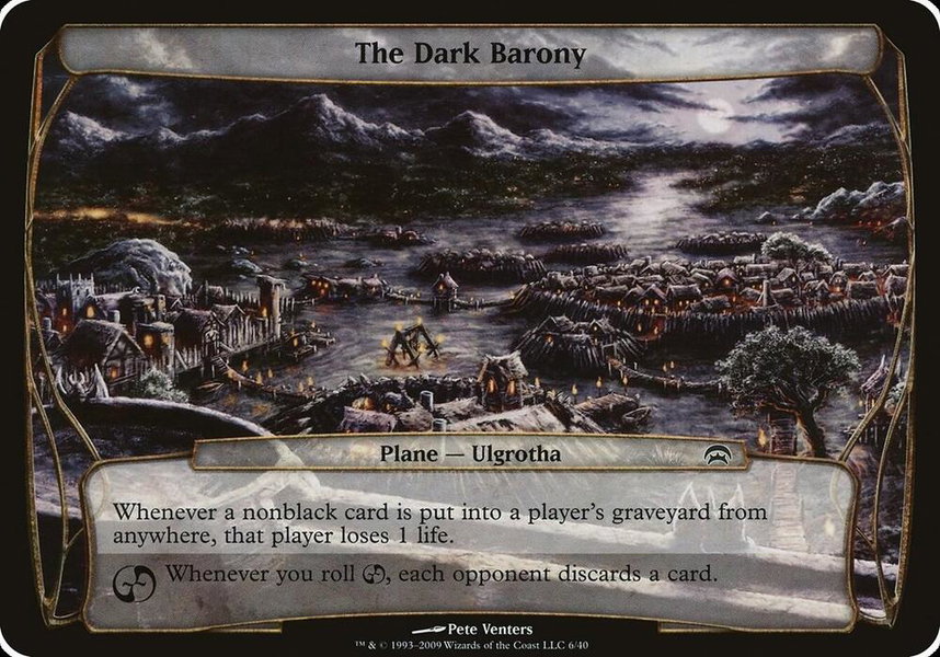 The Dark Barony (Planechase) - Oversize Cards Magic: The Gathering trading card