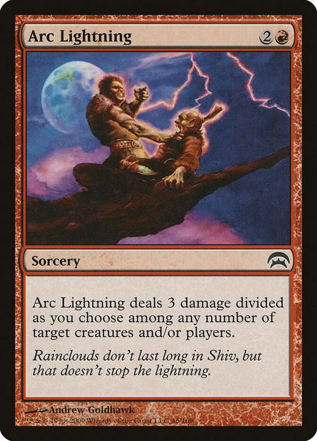 Arc Lightning - Planechase Magic: The Gathering trading card