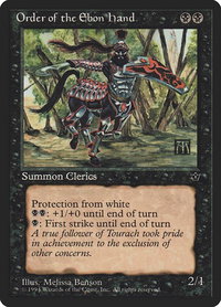 Order of the Ebon Hand (Benson) - Fallen Empires (FEM) #42a - Common Magic: The Gathering Trading Card