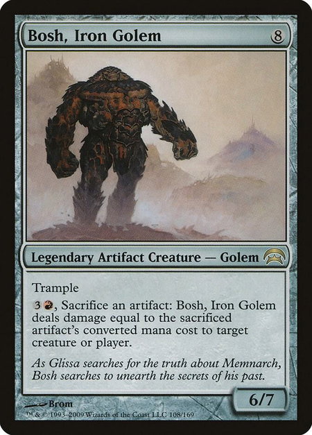 Bosh, Iron Golem trading card from Planechase Bosh, Iron Golem - Planechase Magic: The Gathering trading card