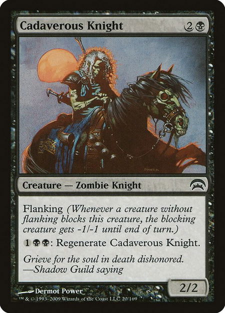 Cadaverous Knight - Planechase Magic: The Gathering trading card