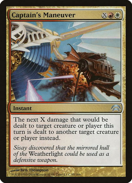 Captain's Maneuver - Planechase Magic: The Gathering trading card