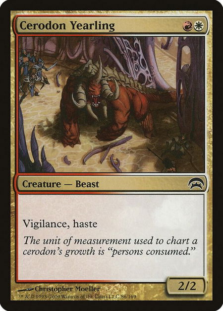 Cerodon Yearling - Planechase Magic: The Gathering trading card