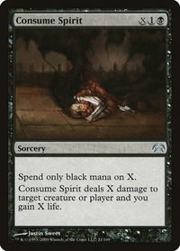 Consume Spirit - Planechase (HOP) #21 - Uncommon Magic: The Gathering Trading Card