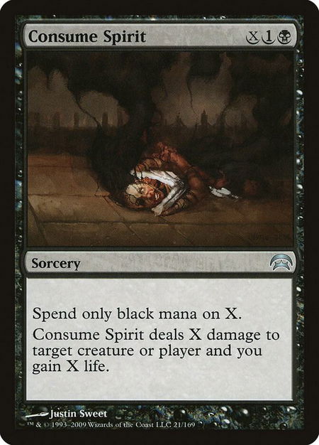 Consume Spirit - Planechase Magic: The Gathering trading card