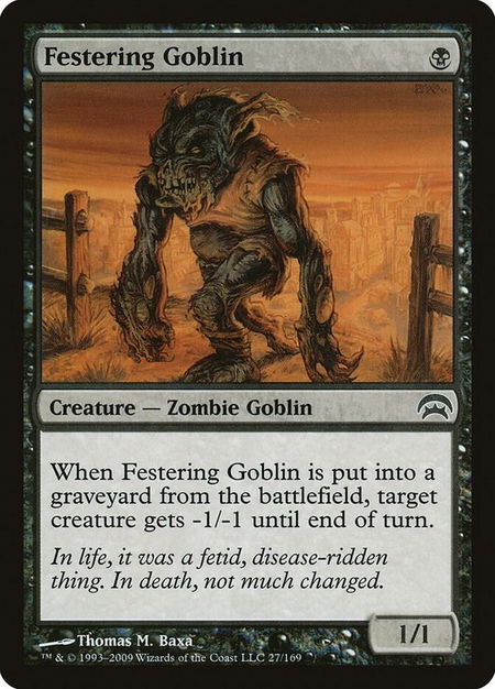 Festering Goblin - Planechase Magic: The Gathering trading card
