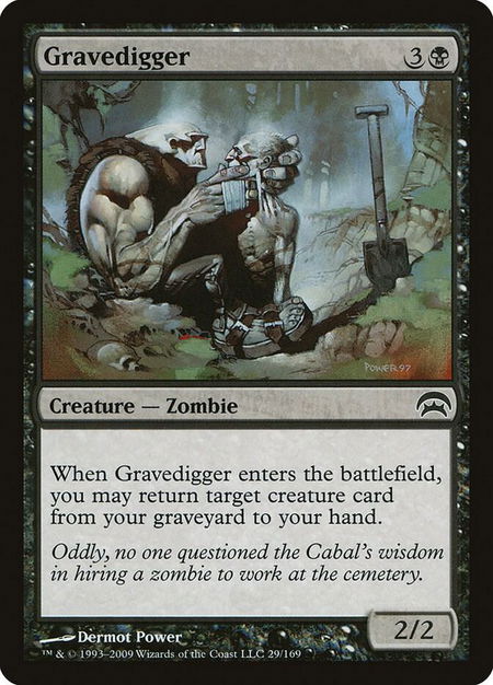 Gravedigger - Planechase Magic: The Gathering trading card