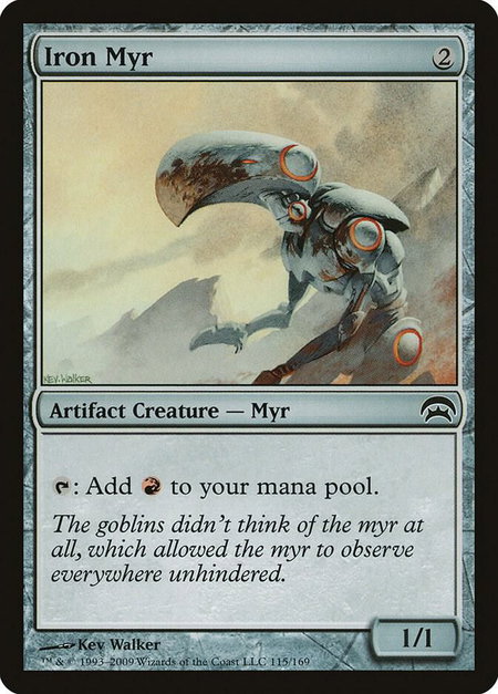 Iron Myr trading card from Planechase Iron Myr - Planechase Magic: The Gathering trading card