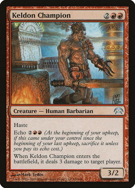 Keldon Champion - Planechase Magic: The Gathering trading card