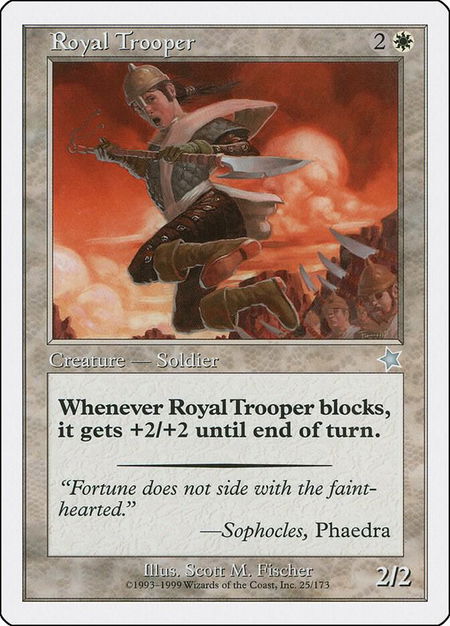 Royal Trooper - Starter 1999 Magic: The Gathering trading card