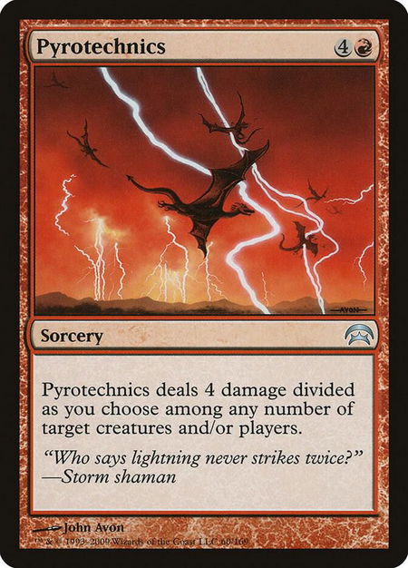 Pyrotechnics - Planechase Magic: The Gathering trading card