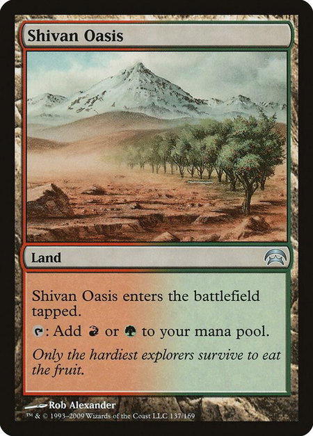 Shivan Oasis - Planechase Magic: The Gathering trading card