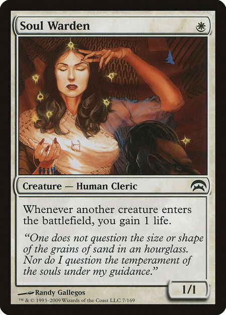 Soul Warden - Planechase Magic: The Gathering trading card