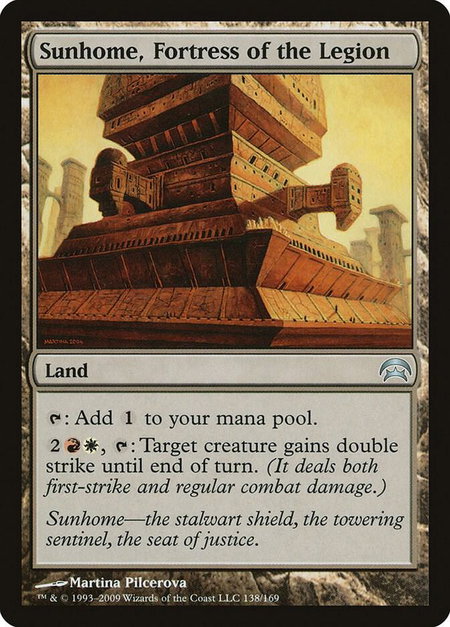 Sunhome, Fortress of the Legion - Planechase Magic: The Gathering trading card