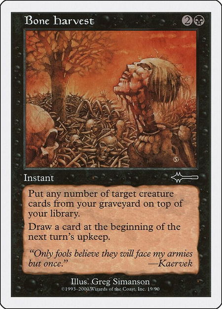 Bone Harvest - Beatdown Box Set Magic: The Gathering trading card