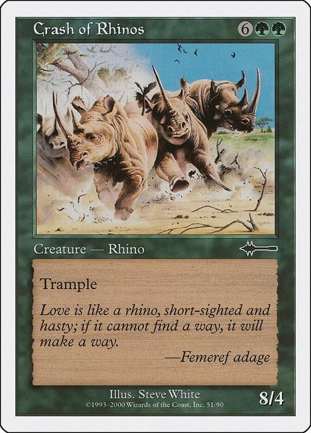 Crash of Rhinos - Beatdown Box Set Magic: The Gathering trading card