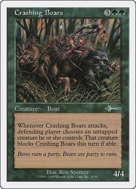 Crashing Boars - Beatdown Box Set Magic: The Gathering trading card
