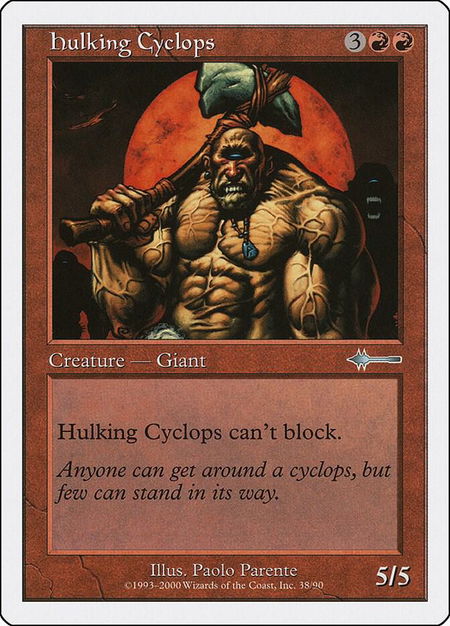 Hulking Cyclops - Beatdown Box Set Magic: The Gathering trading card