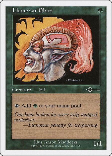 Llanowar Elves - Beatdown Box Set Magic: The Gathering trading card