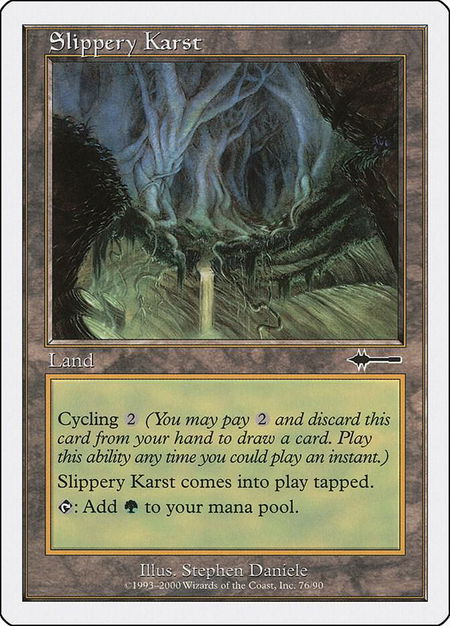 Slippery Karst - Beatdown Box Set Magic: The Gathering trading card