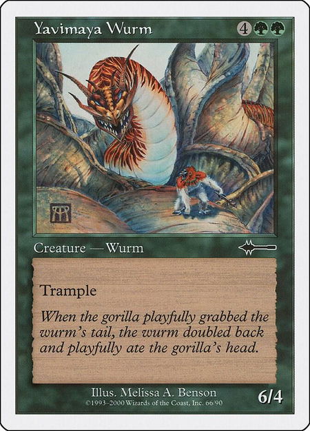 Yavimaya Wurm - Beatdown Box Set Magic: The Gathering trading card