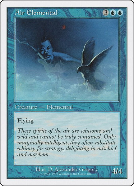 Air Elemental trading card from Battle Royale Box Set Air Elemental - Battle Royale Box Set Magic: The Gathering trading card