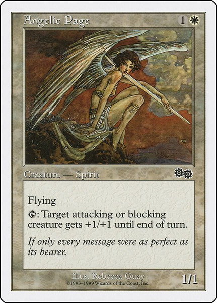 Angelic Page trading card from Battle Royale Box Set Angelic Page - Battle Royale Box Set Magic: The Gathering trading card