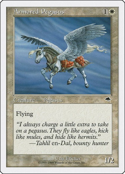Armored Pegasus trading card from Battle Royale Box Set Armored Pegasus - Battle Royale Box Set Magic: The Gathering trading card