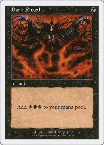 Dark Ritual trading card from Battle Royale Box Set Dark Ritual - Battle Royale Box Set Magic: The Gathering trading card