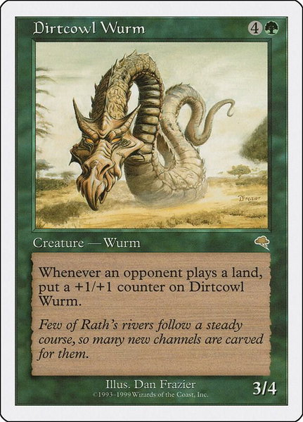 Dirtcowl Wurm trading card from Battle Royale Box Set Dirtcowl Wurm - Battle Royale Box Set Magic: The Gathering trading card
