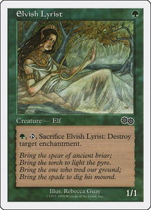 Elvish Lyrist - Battle Royale Box Set (BRB) #null - Uncommon Magic: The Gathering Trading Card