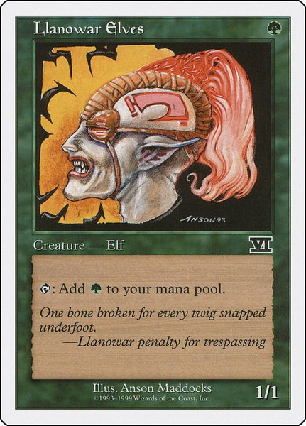 Llanowar Elves trading card from Battle Royale Box Set Llanowar Elves - Battle Royale Box Set Magic: The Gathering trading card