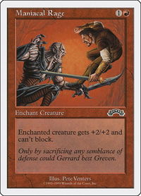 Maniacal Rage - Battle Royale Box Set (BRB) #42 - Common Magic: The Gathering Trading Card