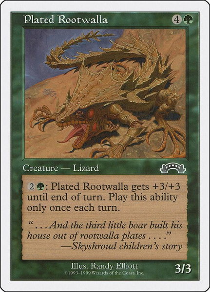 Plated Rootwalla trading card from Battle Royale Box Set Plated Rootwalla - Battle Royale Box Set Magic: The Gathering trading card