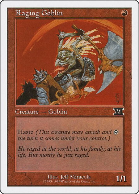 Raging Goblin - Battle Royale Box Set Magic: The Gathering trading card