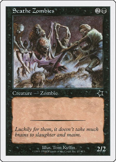Scathe Zombies - Starter 1999 Magic: The Gathering trading card