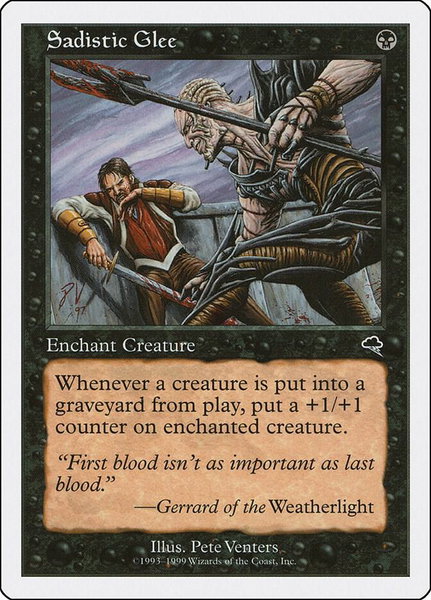 Sadistic Glee trading card from Battle Royale Box Set Sadistic Glee - Battle Royale Box Set Magic: The Gathering trading card