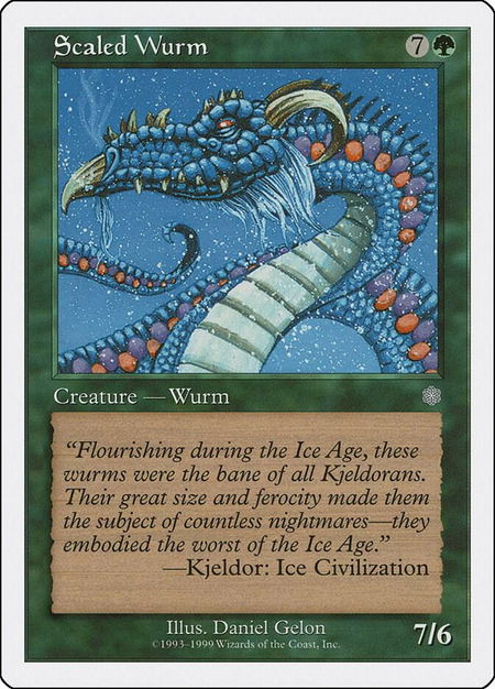 Scaled Wurm - Battle Royale Box Set Magic: The Gathering trading card
