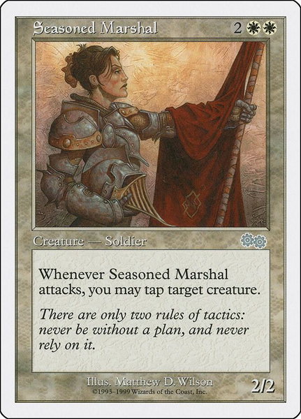 Seasoned Marshal trading card from Battle Royale Box Set Seasoned Marshal - Battle Royale Box Set Magic: The Gathering trading card