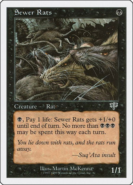 Sewer Rats - Battle Royale Box Set Magic: The Gathering trading card
