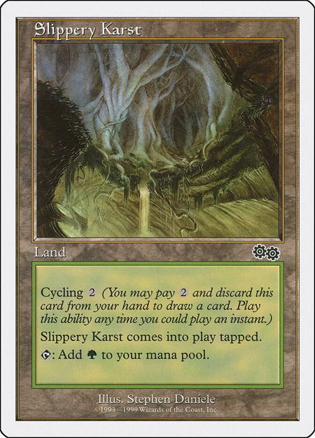 Slippery Karst - Battle Royale Box Set Magic: The Gathering trading card