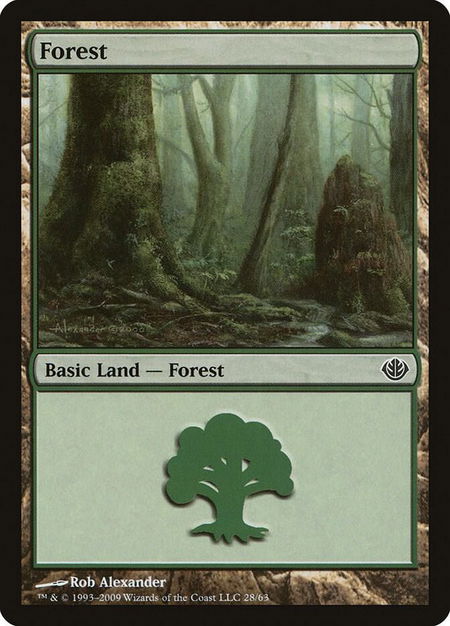 Forest (28) - Duel Decks: Garruk vs. Liliana Magic: The Gathering trading card