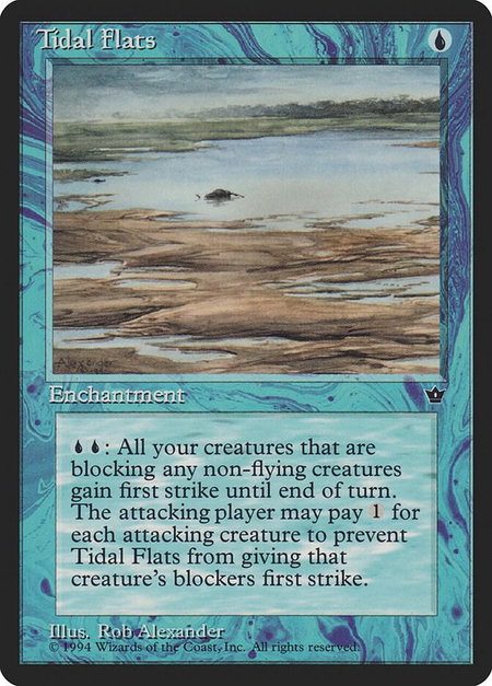 Tidal Flats (Alexander) (Pond) - Fallen Empires Magic: The Gathering trading card